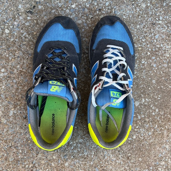 New Balance 574 — Blue / Neon Yellow (Size 10 Men’s) - Picture 11 of 12